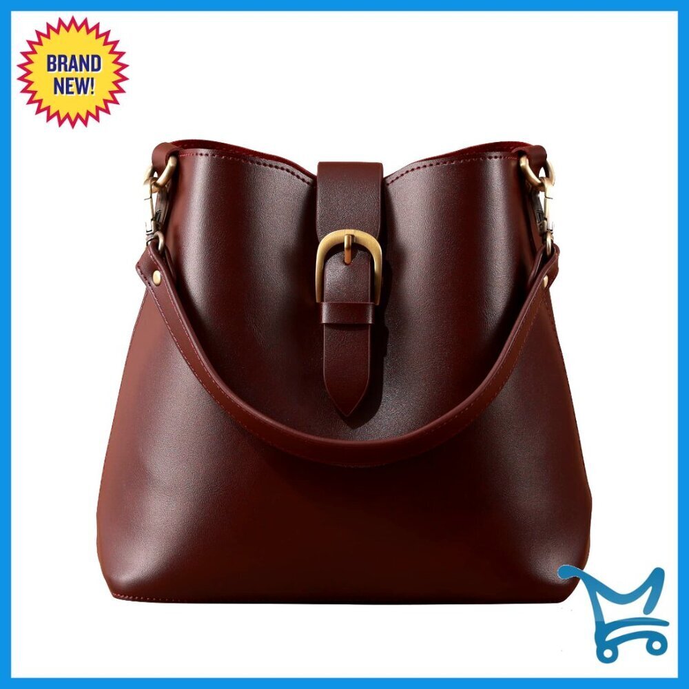 Vegan Leather Hobo Bag with Adjustable Straps and Removable Pouch
